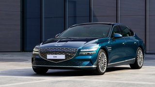 The Genesis 'Electrified G80' Is An All-Wheel-Drive Power Bank Rocking Teal Paint